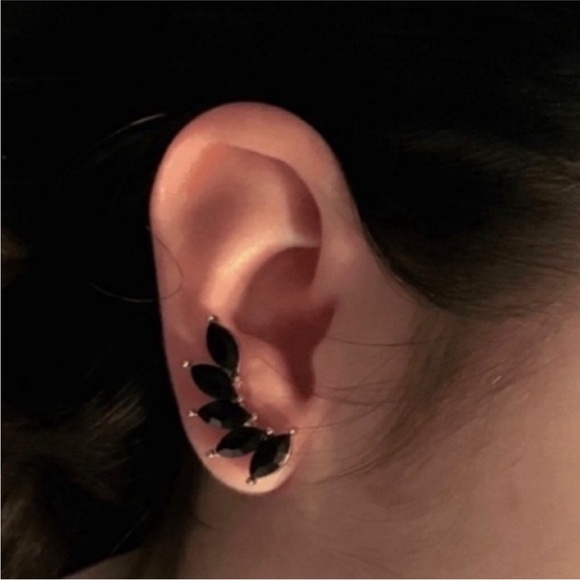 NWOT Nightfall Black Crawler Earrings - Picture 3 of 4